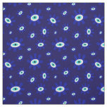 Greek Eye Blue and White Pattern Fabric