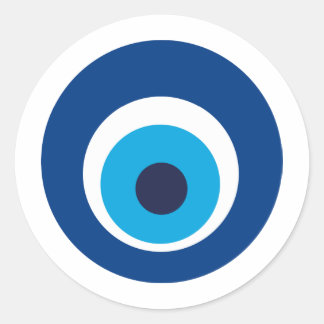 greek eye classic round sticker