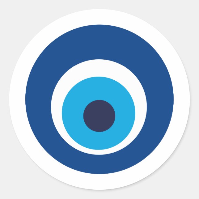 greek eye classic round sticker (Front)