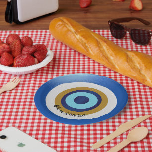 Greek Eye Design Just Add Text Paper Plates