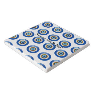 Greek Eye Design Just Add Text Trivet