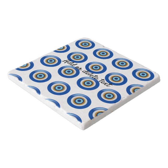 Greek Eye Design Just Add Text Trivet (Corner)