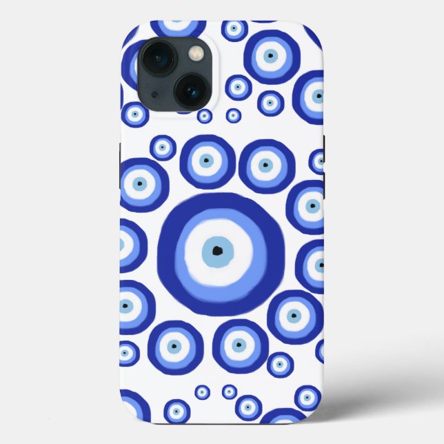 Greek Eye Good Luck Symbol Pattern Case-Mate iPhone Case (Back)
