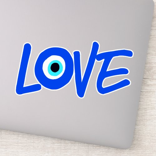 Greek Eye Love Graphic Print Sticker
