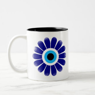 Greek Eye Protection Two-Tone Coffee Mug