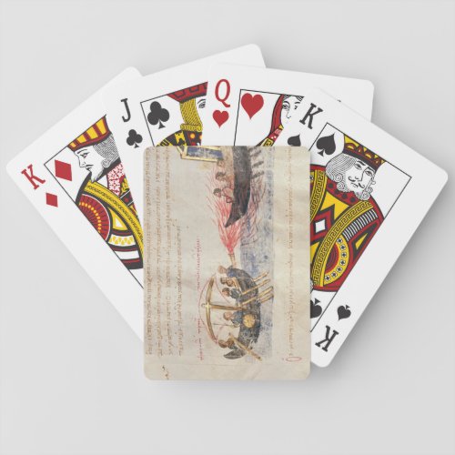 Greek fire vellum playing cards