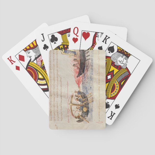 Greek fire (vellum) poker cards (Back)