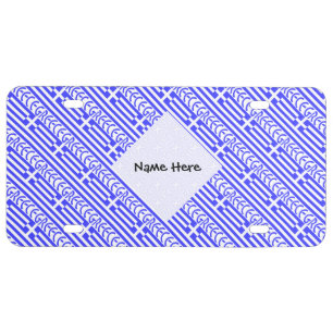 Greek Flag and Greece Tiled Personalized License Plate