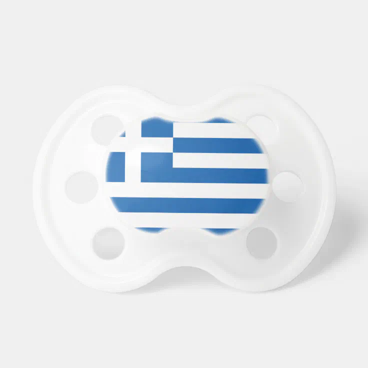 Greek flag baby pacifier | Cute baby shower gift | Zazzle