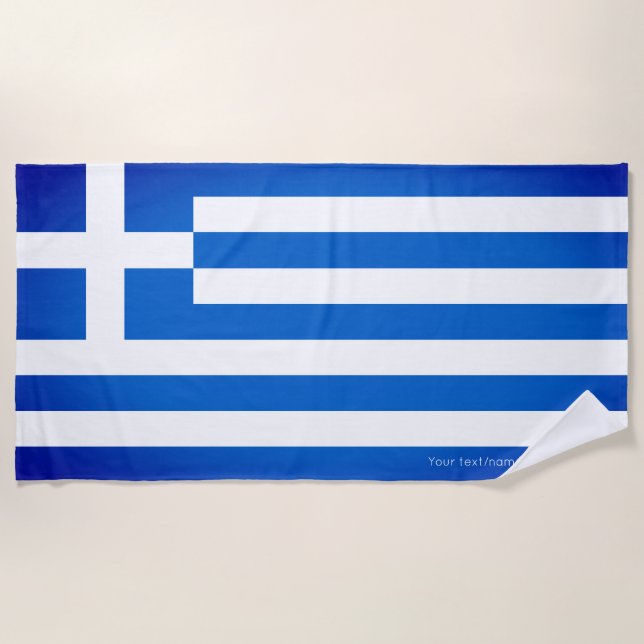 Greek Flag Beach Towel (Front)