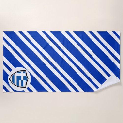 Greek flag beach towel