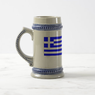 Greek Flag Beer Stein