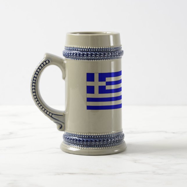 Greek Flag Beer Stein (Left)