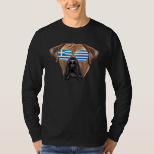 Greek Flag Boerboel Dog Greece Pocket T-Shirt