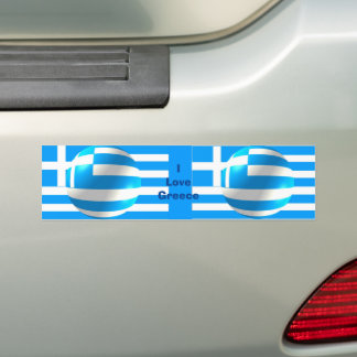 Greek Flag Bumper Sticker