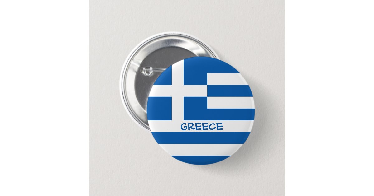 Greek Flag Button | Zazzle