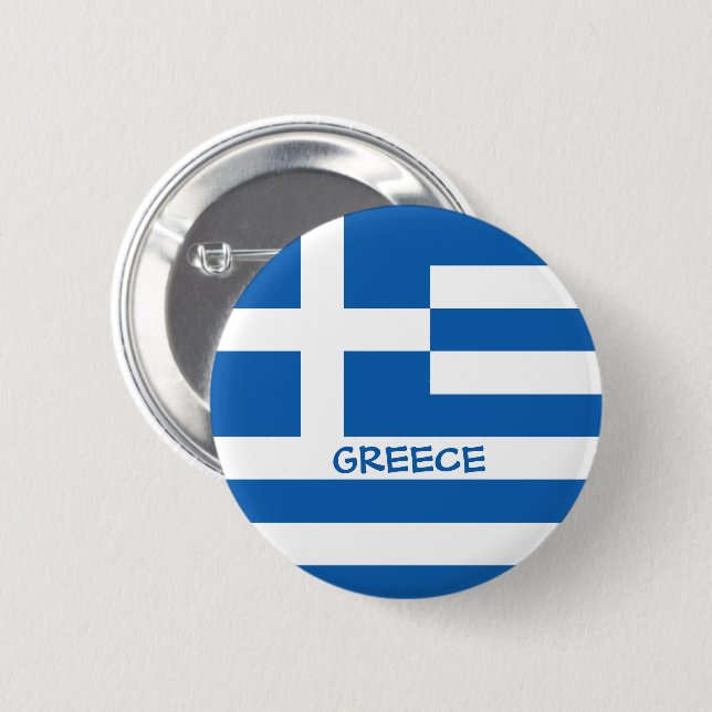 Greek Flag Button (Front & Back)