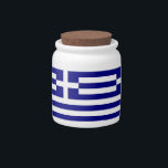 Greek Flag Candy Jar<br><div class="desc">Awesome Candy Jar with Flag of Greece. This product its customizable.</div>