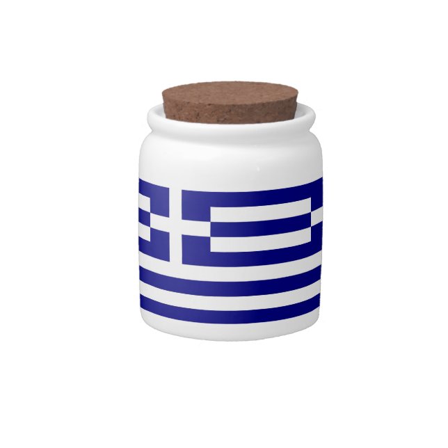 Greek Flag Candy Jar (Front)