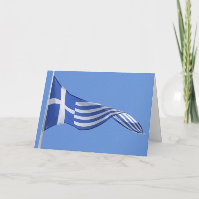 Greek Flag Card (Front)