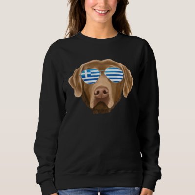 Greek Flag Chesapeake Bay Retriever Dog Greece Poc Sweatshirt