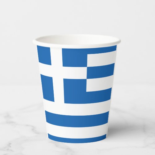 Greek flag_coat arms paper cups