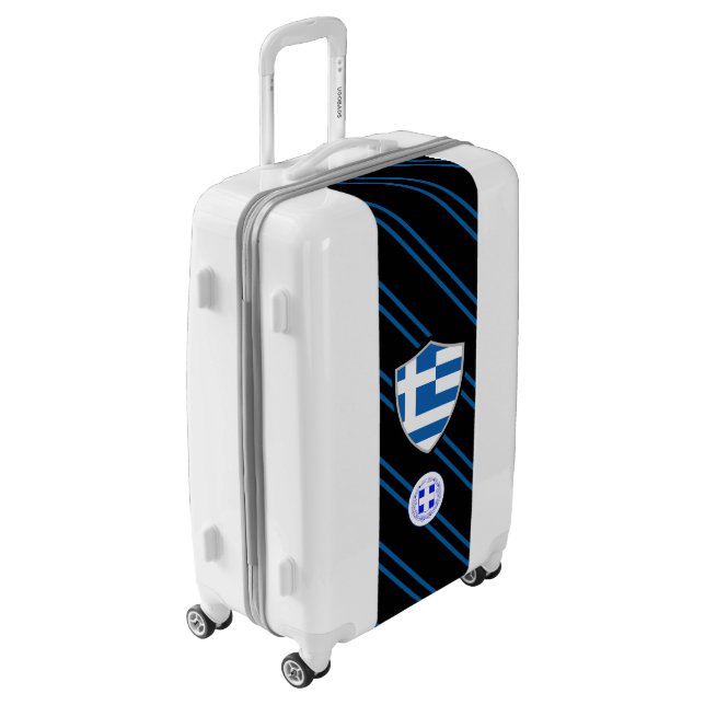 Greek flag-coat of arms luggage (Rotated Left)