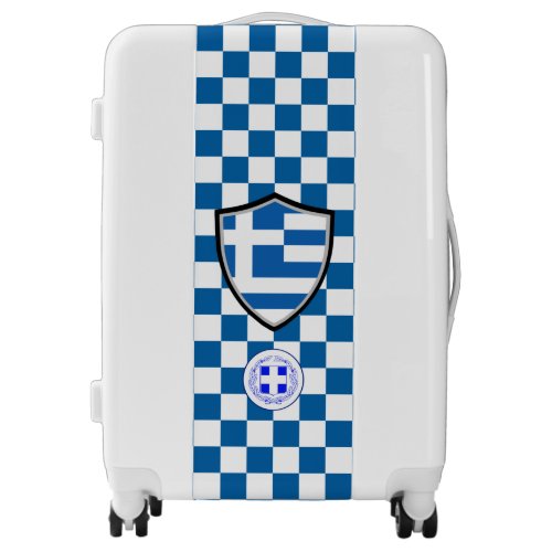 Greek flag_coat of arms luggage