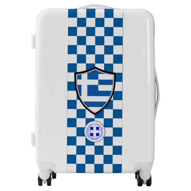 Greek flag-coat of arms luggage (Front)