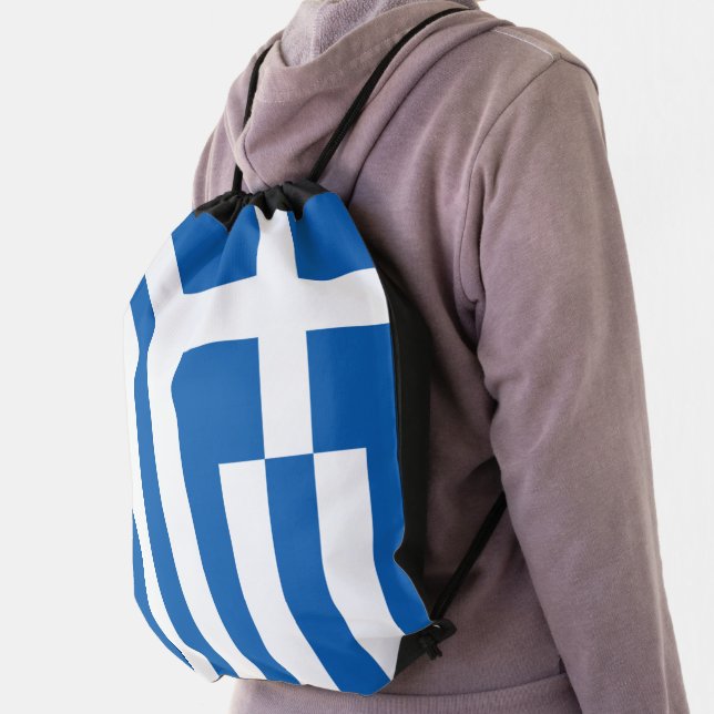 Greek flag drawstring bag (Insitu)