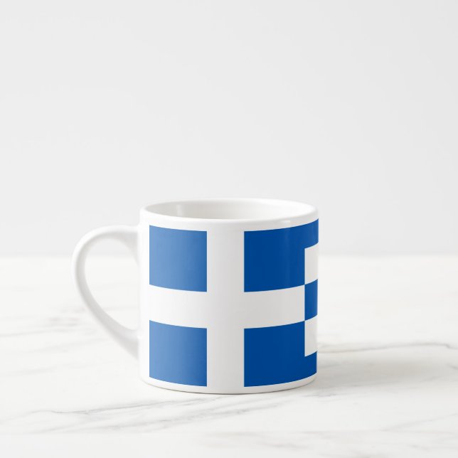 Greek Flag Espresso Cup (Left)