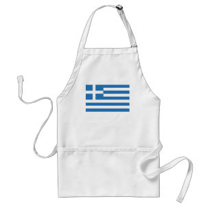 Greek Flag, Flag of Greece Adult Apron
