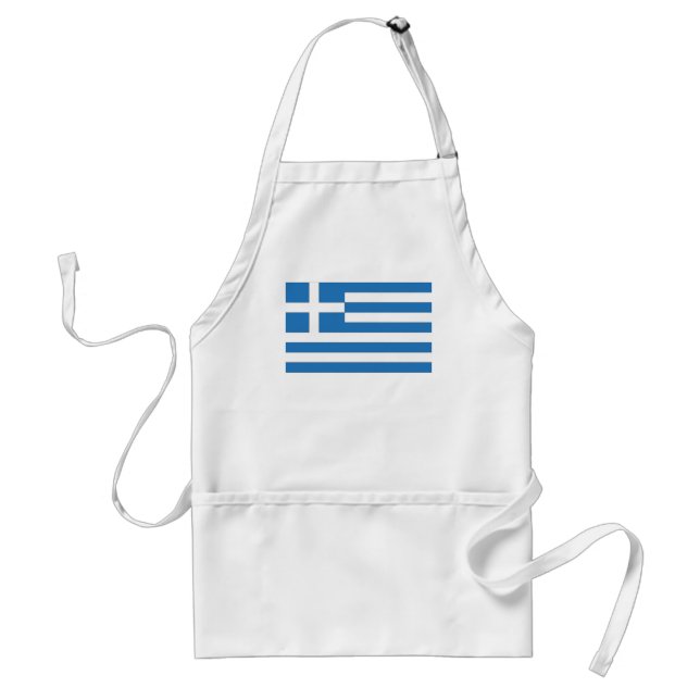 Greek Flag, Flag of Greece Adult Apron (Front)