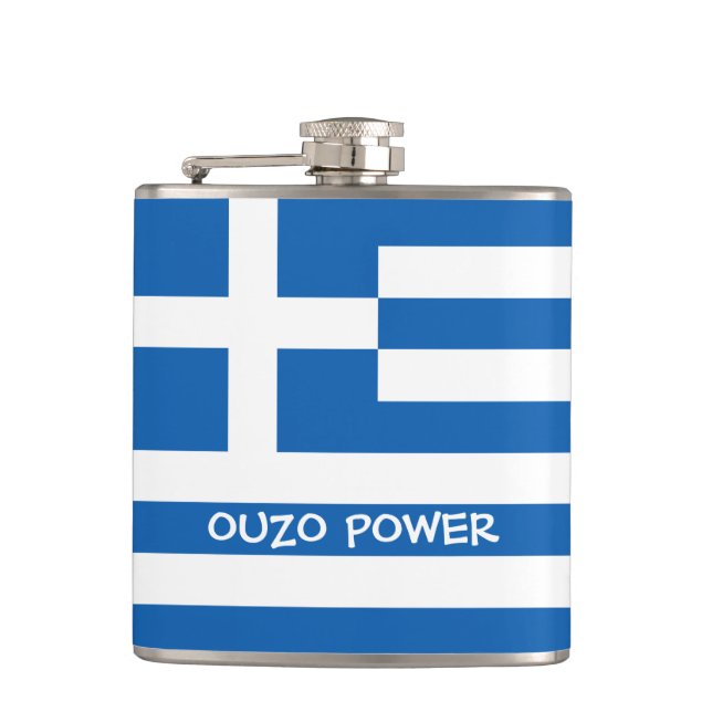 Greek Flag Flask (Front)