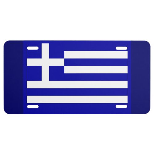 Greek Flag for Display License Plate