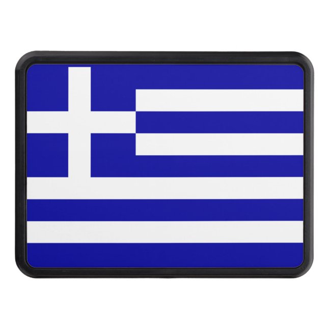 Greek Flag for Hitch Hitch Cover (Front)
