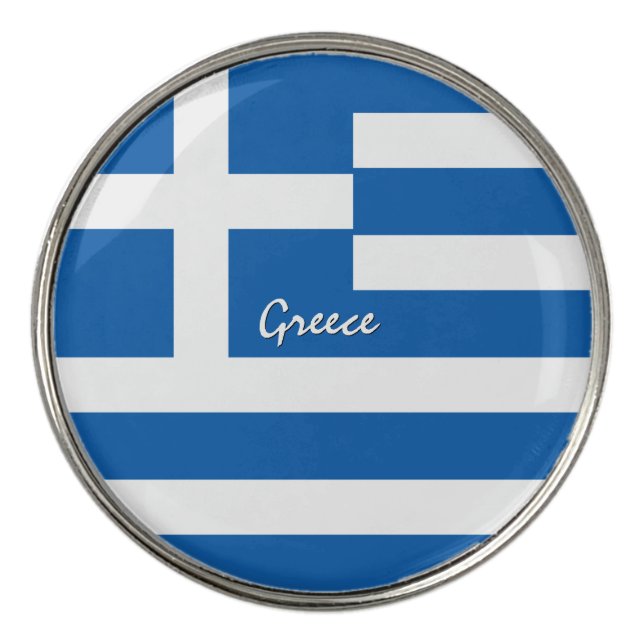 Greek Flag Golf Ball Marker, Greece Marker (Front)