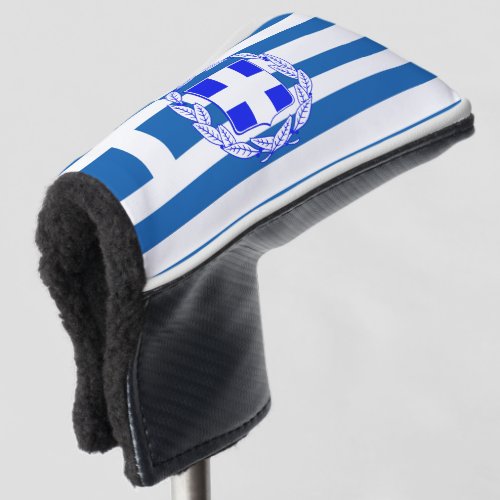 Greek flag golf head cover