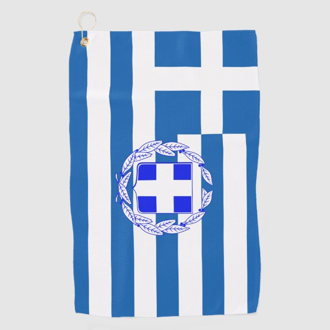 Greek flag golf towel (Front)
