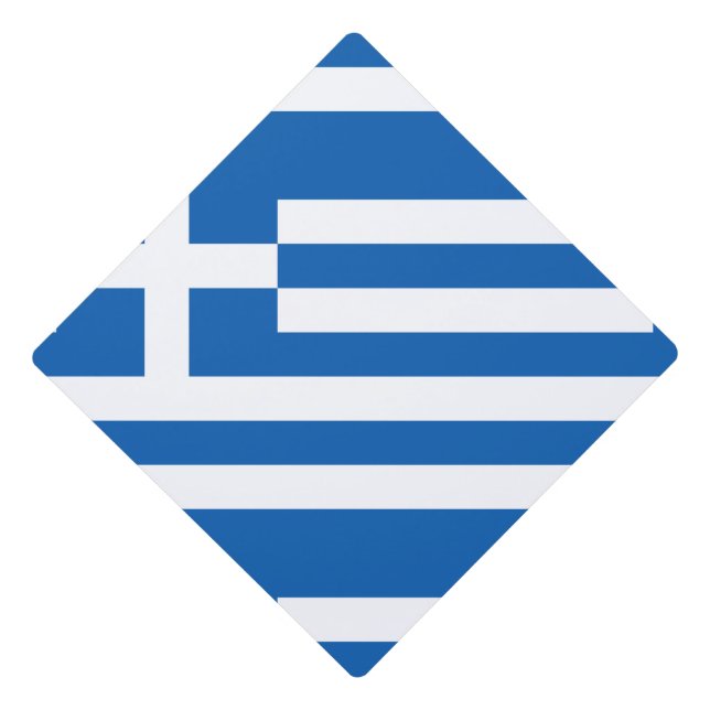 Greek flag graduation cap topper (Front)