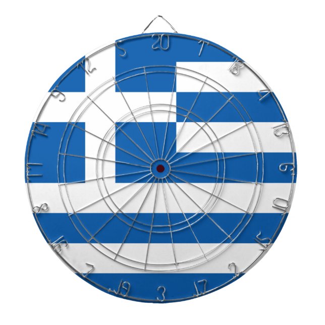 Greek Flag (Greece) Dart Board (Front)