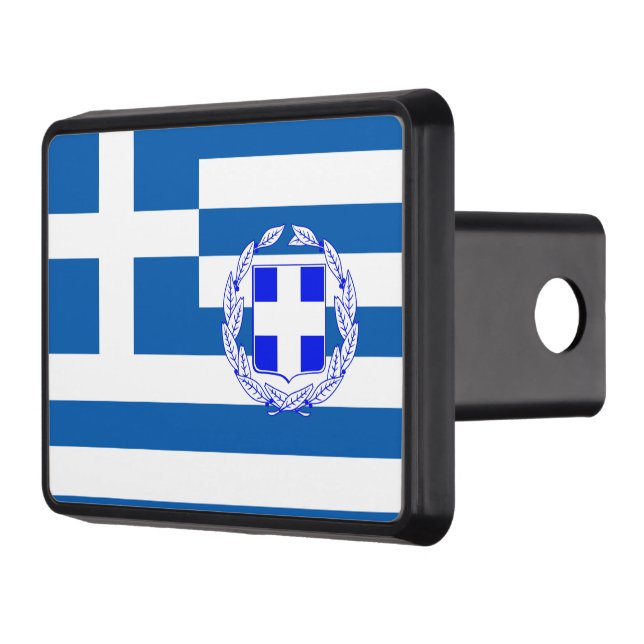 Greek flag hitch cover (Left)