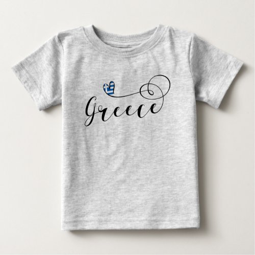 Greek Flag In Heart Greece Baby T_Shirt