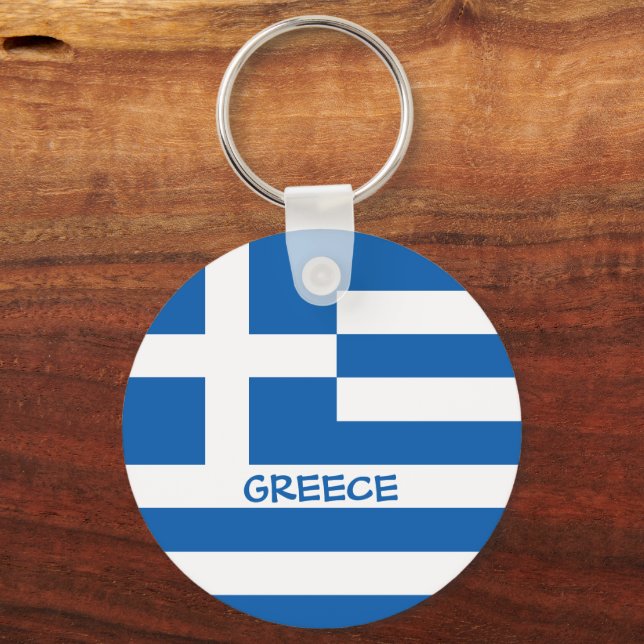 Greek Flag Keychain (Front)