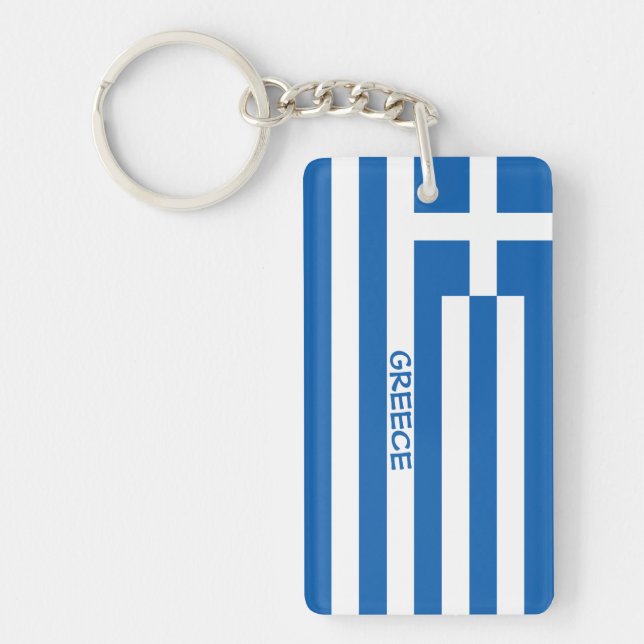 Greek Flag Keychain (Front)