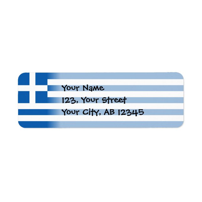 Greek Flag Label (Front)