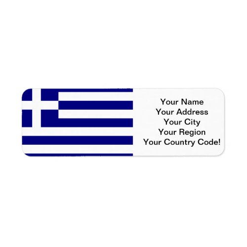 Greek Flag Label