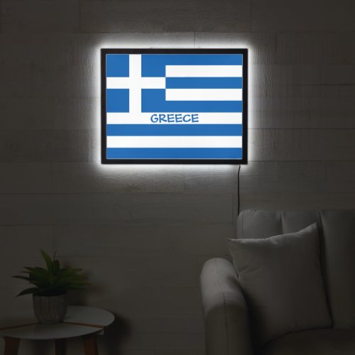 Greek Flag LED Sign