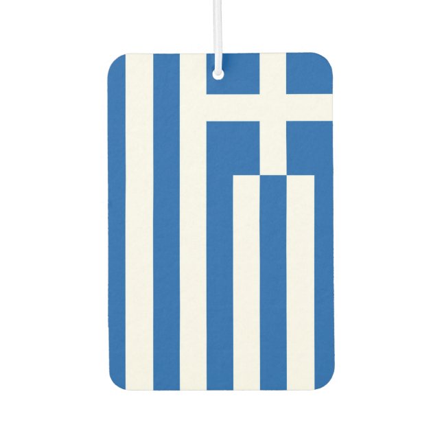 Greek Flag Mediterranean  Air Freshener (Front)