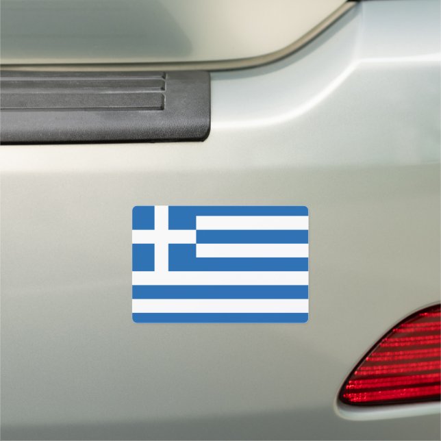 Greek flag of Greece custom flexible Car Magnet (In Situ)
